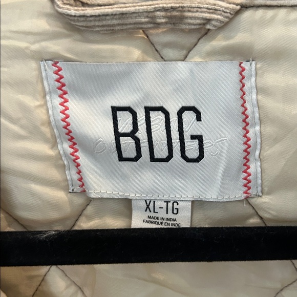 URBAN OUTFITTERS BDG QUILTED CORDUROY SHIRT JACKET SHACKET UO TAN menS unisex XL - Picture 5 of 9